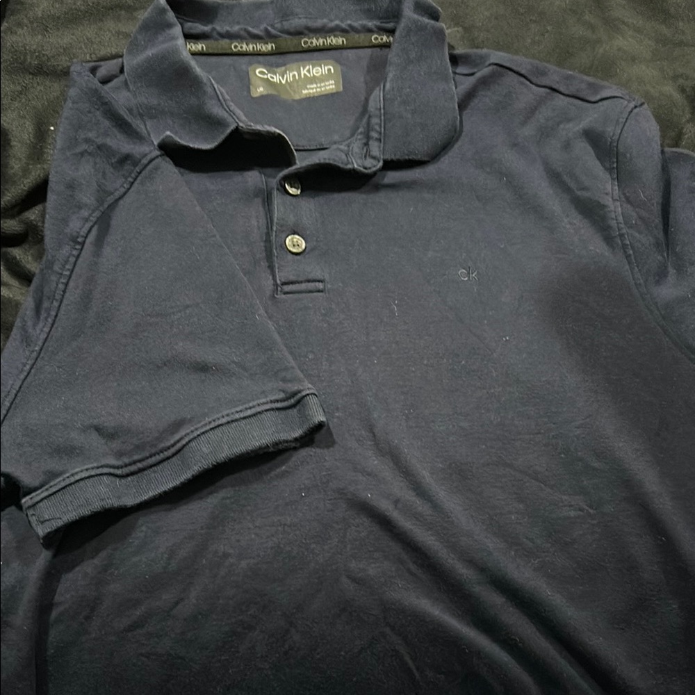 Calvin Klein Men's Dark Blue Polo Shirt